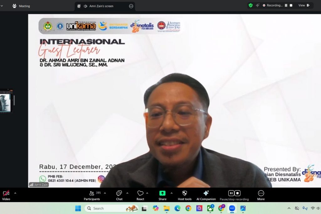 Perluas Wawasan Global, FEB Unikama Gelar Guest Lecturer Internasional Gandeng UPSI Malaysia